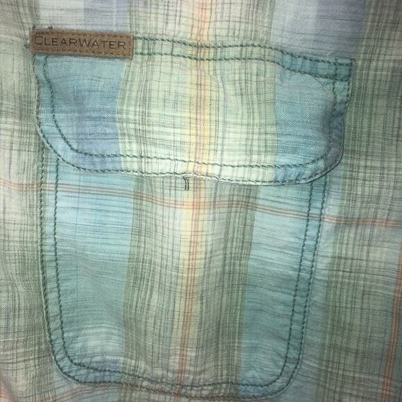 Clear Water Outfitters 100% Cotton XL Short Sleeve Button Front Casual Shirt - Picture 6 of 9